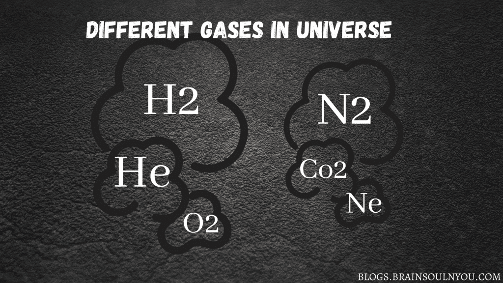 Different gases in universe